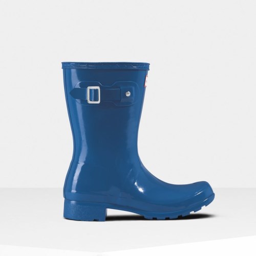 Hunter Original Tour Foldable Gloss Short Rain Boots For Womens - NZ G4763